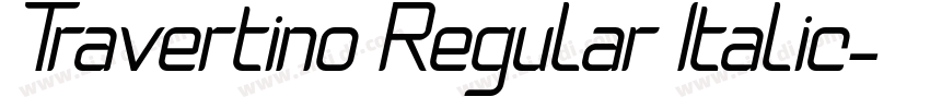 Travertino Regular Italic字体转换